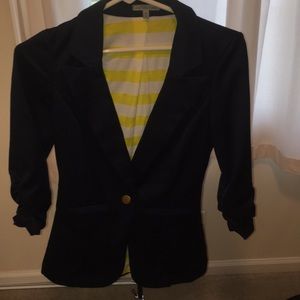 Charlotte Russe NAVY blazer w/ scrunched sleeves